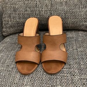 Camel Heeled Sandals